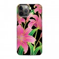 Дизайнерский силиконовый чехол для Iphone 12 Pro Max Люксовые цветы