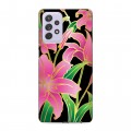Дизайнерский силиконовый с усиленными углами чехол для Samsung Galaxy A72 Люксовые цветы