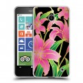 Дизайнерский пластиковый чехол для Nokia Lumia 630/635 Люксовые цветы