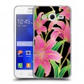 Дизайнерский пластиковый чехол для Samsung Galaxy Core 2 Люксовые цветы