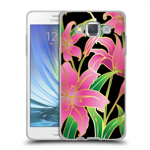 Дизайнерский пластиковый чехол для Samsung Galaxy A5 Люксовые цветы
