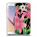 Дизайнерский пластиковый чехол для Samsung Galaxy S6 Люксовые цветы