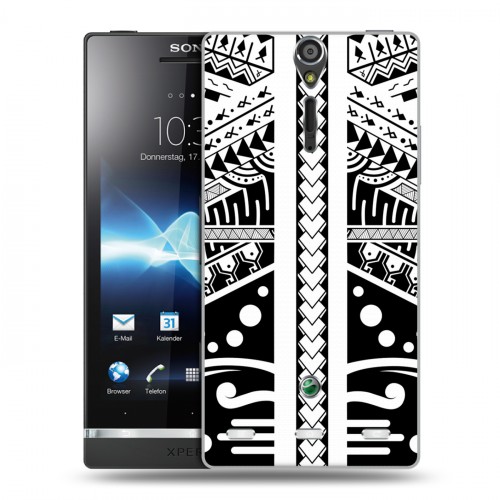 Дизайнерский пластиковый чехол для Sony Xperia S Татуировки Маори