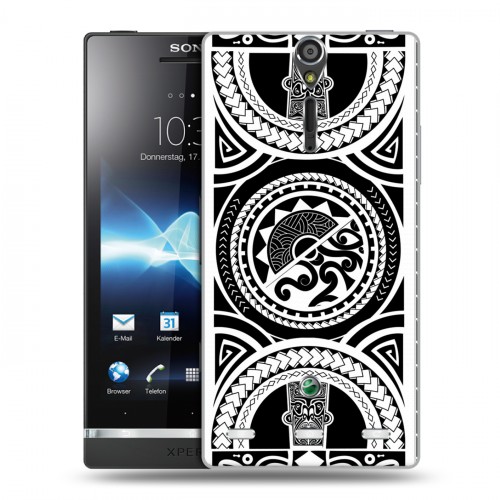 Дизайнерский пластиковый чехол для Sony Xperia S Татуировки Маори