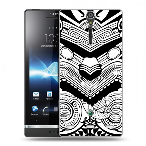 Дизайнерский пластиковый чехол для Sony Xperia S Татуировки Маори