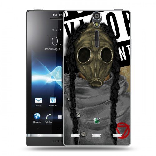 Дизайнерский пластиковый чехол для Sony Xperia S Бандитские маски