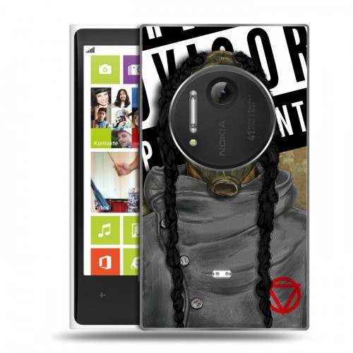 Дизайнерский пластиковый чехол для Nokia Lumia 1020 Бандитские маски