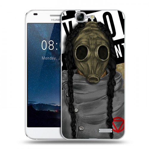 Дизайнерский пластиковый чехол для Huawei Ascend G7 Бандитские маски