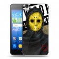 Дизайнерский пластиковый чехол для Huawei Y6 Бандитские маски