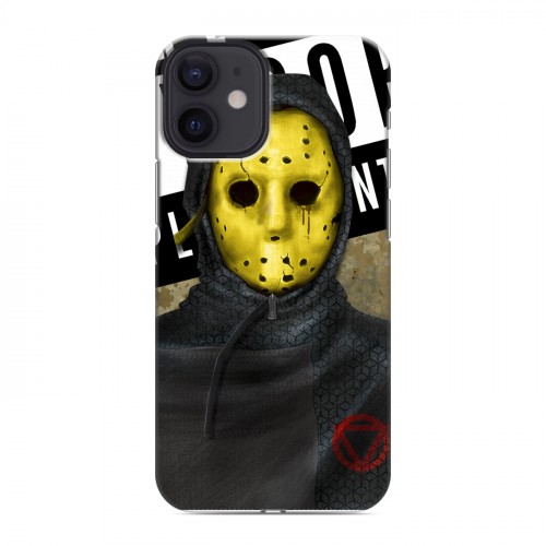 Дизайнерский силиконовый с усиленными углами чехол для Iphone 12 Mini Бандитские маски