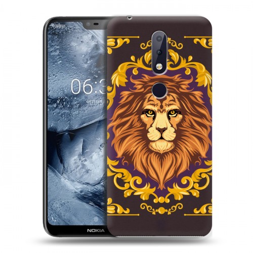 Дизайнерский пластиковый чехол для Nokia 6.1 Plus Животные Барокко