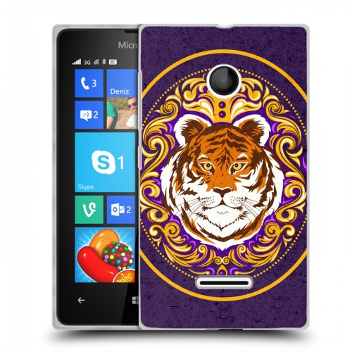 Дизайнерский пластиковый чехол для Microsoft Lumia 435 Животные Барокко