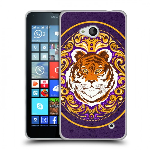 Дизайнерский силиконовый чехол для Microsoft Lumia 640 Животные Барокко