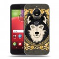 Дизайнерский силиконовый чехол для Motorola Moto E4 Plus Животные Барокко