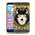 Дизайнерский пластиковый чехол для Nokia Lumia 1320 Животные Барокко
