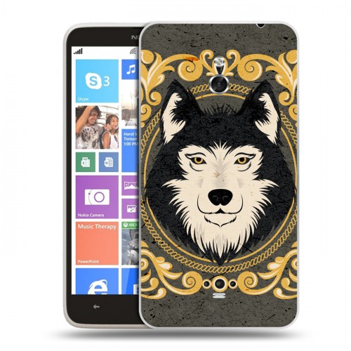 Дизайнерский пластиковый чехол для Nokia Lumia 1320 Животные Барокко