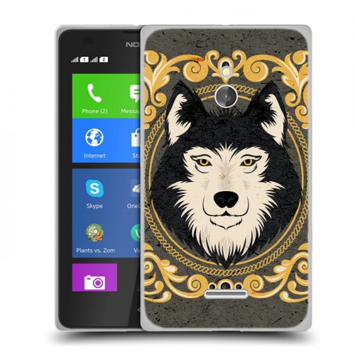Дизайнерский силиконовый чехол для Nokia XL Животные Барокко