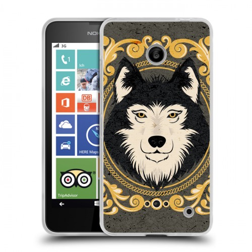 Дизайнерский пластиковый чехол для Nokia Lumia 630/635 Животные Барокко