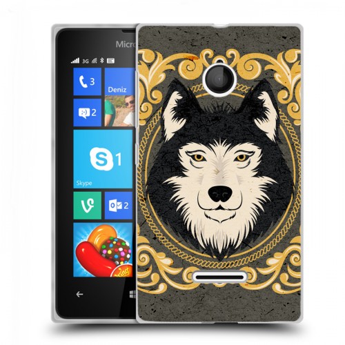 Дизайнерский пластиковый чехол для Microsoft Lumia 435 Животные Барокко