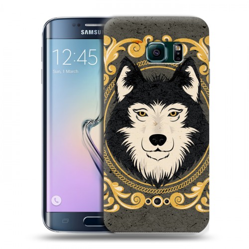 Дизайнерский пластиковый чехол для Samsung Galaxy S6 Edge Животные Барокко