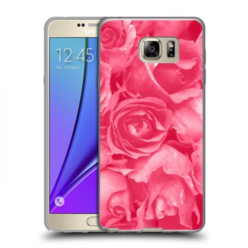 Дизайнерский пластиковый чехол для Samsung Galaxy Note 5 Монохромные цветы