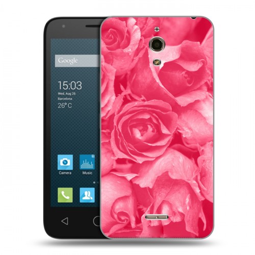Дизайнерский силиконовый чехол для Alcatel One Touch Pixi 4 (6) Монохромные цветы
