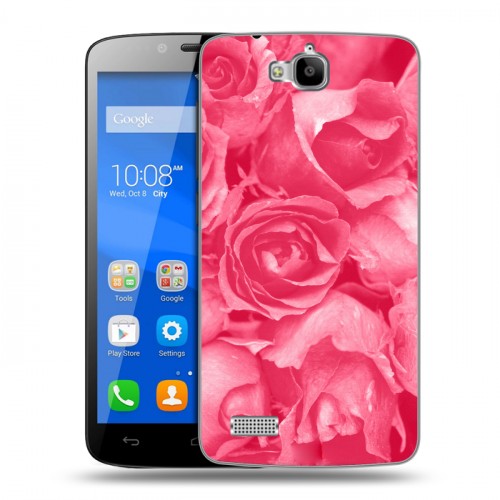 Дизайнерский пластиковый чехол для Huawei Honor 3C Lite Монохромные цветы
