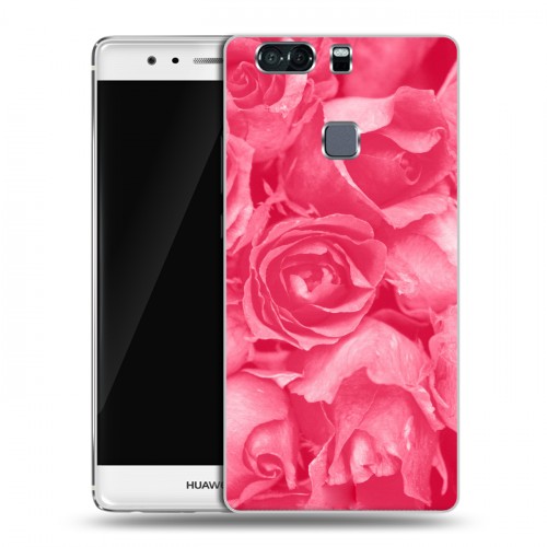 Дизайнерский пластиковый чехол для Huawei P9 Plus Монохромные цветы
