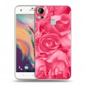 Дизайнерский силиконовый чехол для HTC Desire 10 Pro Монохромные цветы