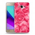 Дизайнерский силиконовый с усиленными углами чехол для Samsung Galaxy J2 Prime Монохромные цветы
