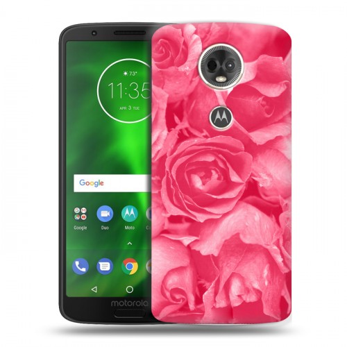 Дизайнерский пластиковый чехол для Motorola Moto E5 Plus Монохромные цветы