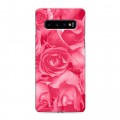 Дизайнерский силиконовый чехол для Samsung Galaxy S10 Монохромные цветы