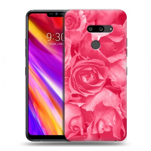 Дизайнерский пластиковый чехол для LG G8 ThinQ Монохромные цветы