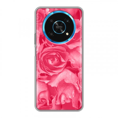 Дизайнерский силиконовый с усиленными углами чехол для Huawei Honor Magic 4 Lite 5G Монохромные цветы