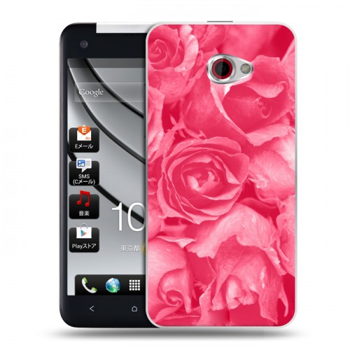 Дизайнерский пластиковый чехол для HTC Butterfly S Монохромные цветы