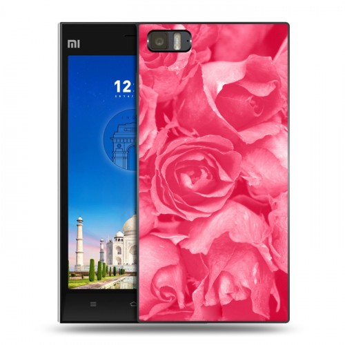 Дизайнерский пластиковый чехол для Xiaomi MI3 Монохромные цветы