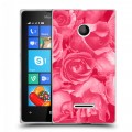 Дизайнерский пластиковый чехол для Microsoft Lumia 435 Монохромные цветы