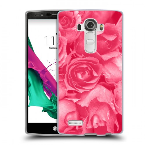 Дизайнерский пластиковый чехол для LG G4 Монохромные цветы