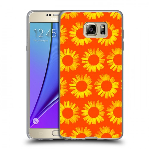 Дизайнерский пластиковый чехол для Samsung Galaxy Note 5 Монохромные цветы