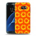 Дизайнерский силиконовый с усиленными углами чехол для Samsung Galaxy S7 Монохромные цветы