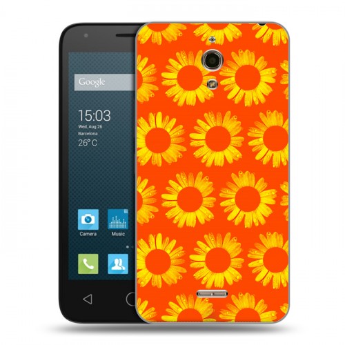 Дизайнерский силиконовый чехол для Alcatel One Touch Pixi 4 (6) Монохромные цветы