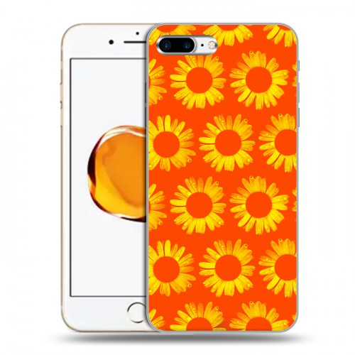 Дизайнерский силиконовый чехол для Iphone 7 Plus / 8 Plus Монохромные цветы