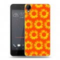 Дизайнерский пластиковый чехол для HTC Desire 825 Монохромные цветы