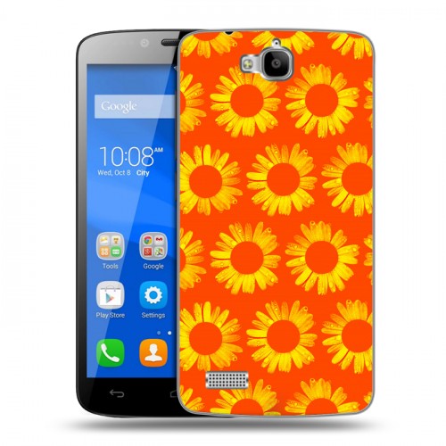 Дизайнерский пластиковый чехол для Huawei Honor 3C Lite Монохромные цветы