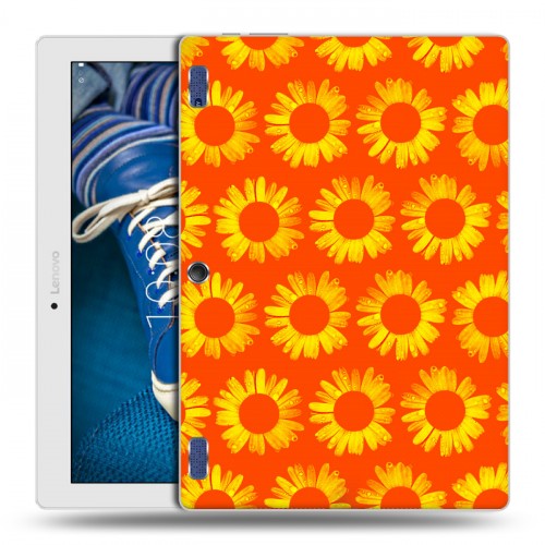 Дизайнерский силиконовый чехол для Lenovo Tab 2 A10-30 Монохромные цветы