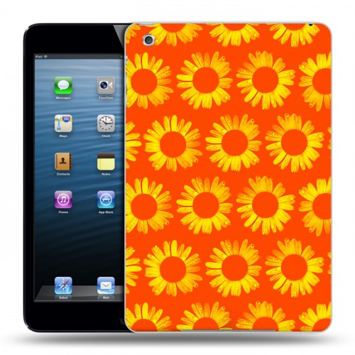 Дизайнерский силиконовый чехол для Ipad Mini Монохромные цветы