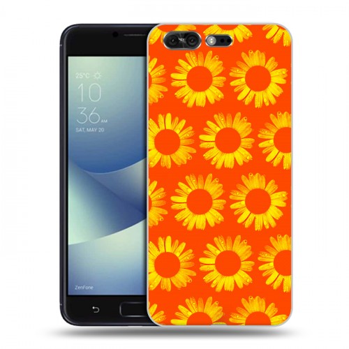 Дизайнерский силиконовый чехол для ASUS ZenFone 4 Pro Монохромные цветы