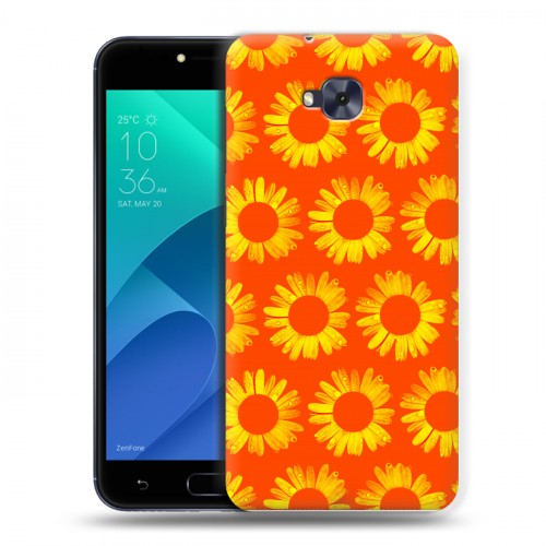 Дизайнерский пластиковый чехол для ASUS ZenFone 4 Selfie Монохромные цветы