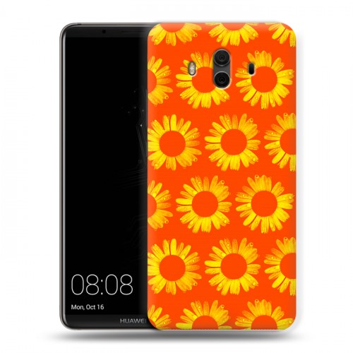 Дизайнерский пластиковый чехол для Huawei Mate 10 Монохромные цветы