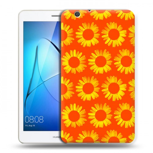 Дизайнерский силиконовый чехол для Huawei MediaPad T3 7 3G Монохромные цветы